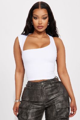 Dusk Till Dawn Seamless Top - White sold by Fashion Nova