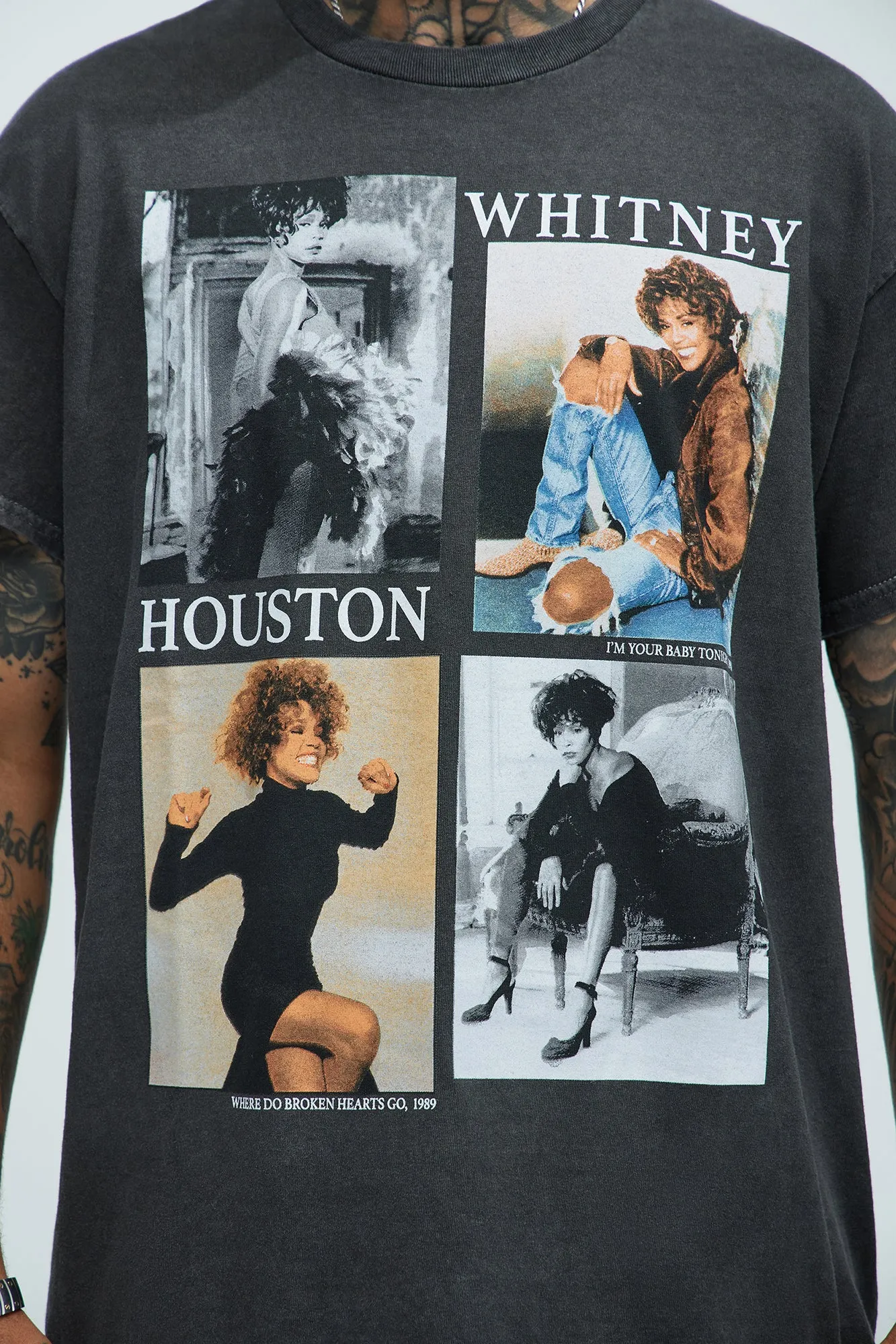 Whitney Houston Higher Love Short Sleeve Tee - Black sold by Fashion Nova product image thumbnail 3