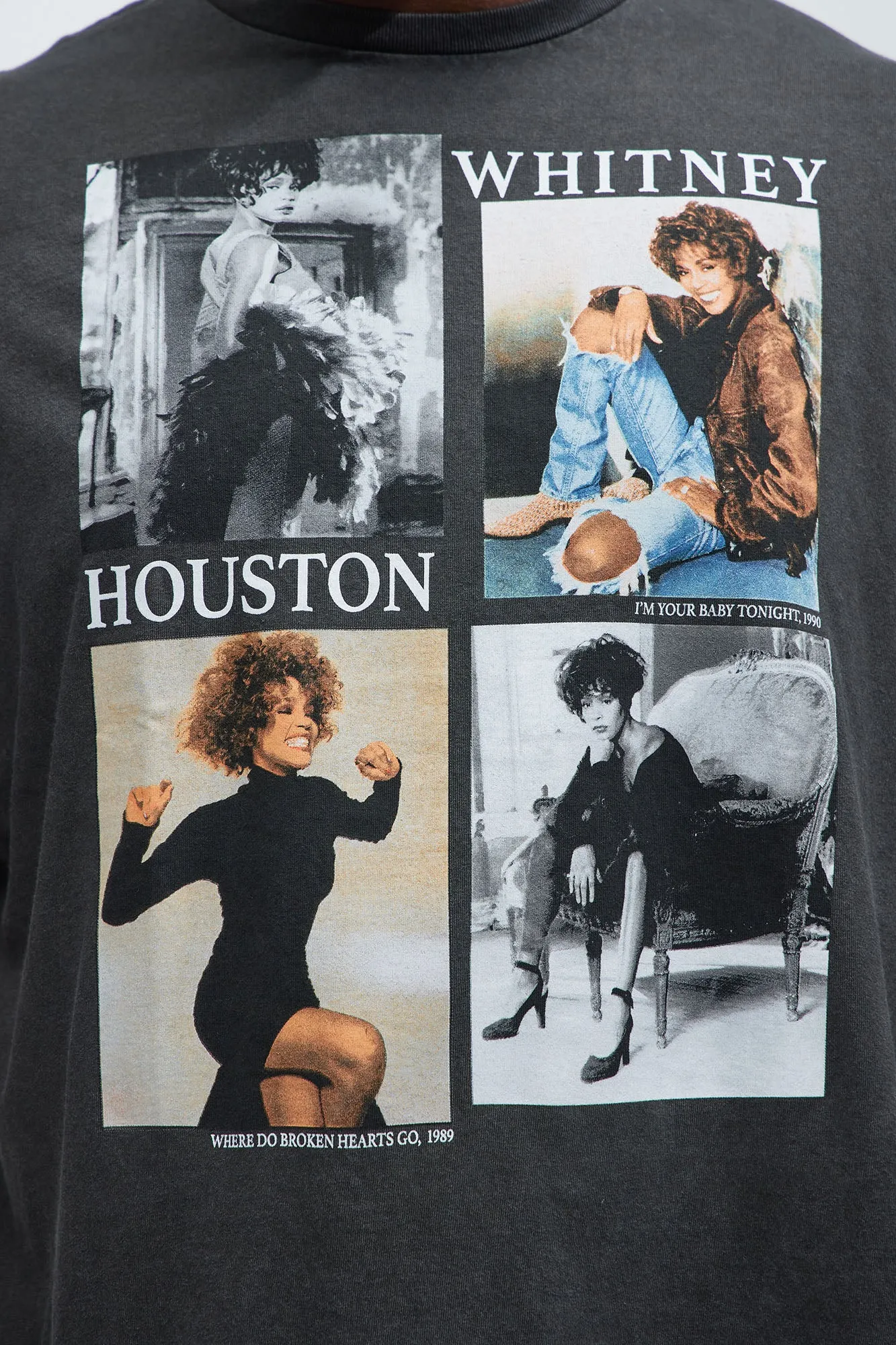 Whitney Houston Higher Love Short Sleeve Tee - Black sold by Fashion Nova product image thumbnail 5