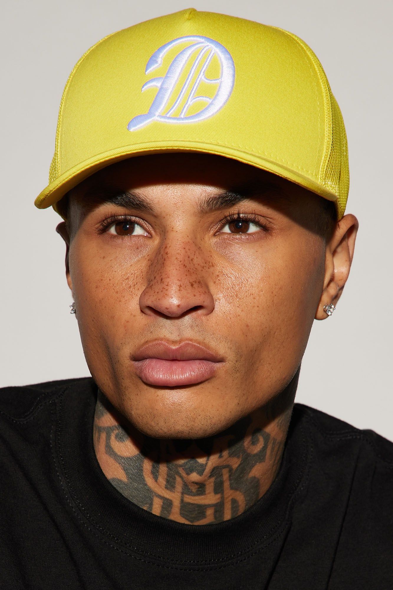 Detroit Twill Trucker Hat - Yellow sold by Fashion Nova