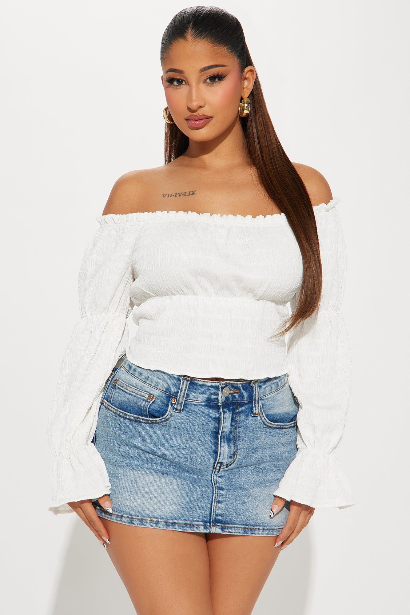 Clarissa Blouse Top - Off White sold by Fashion Nova product image thumbnail 3