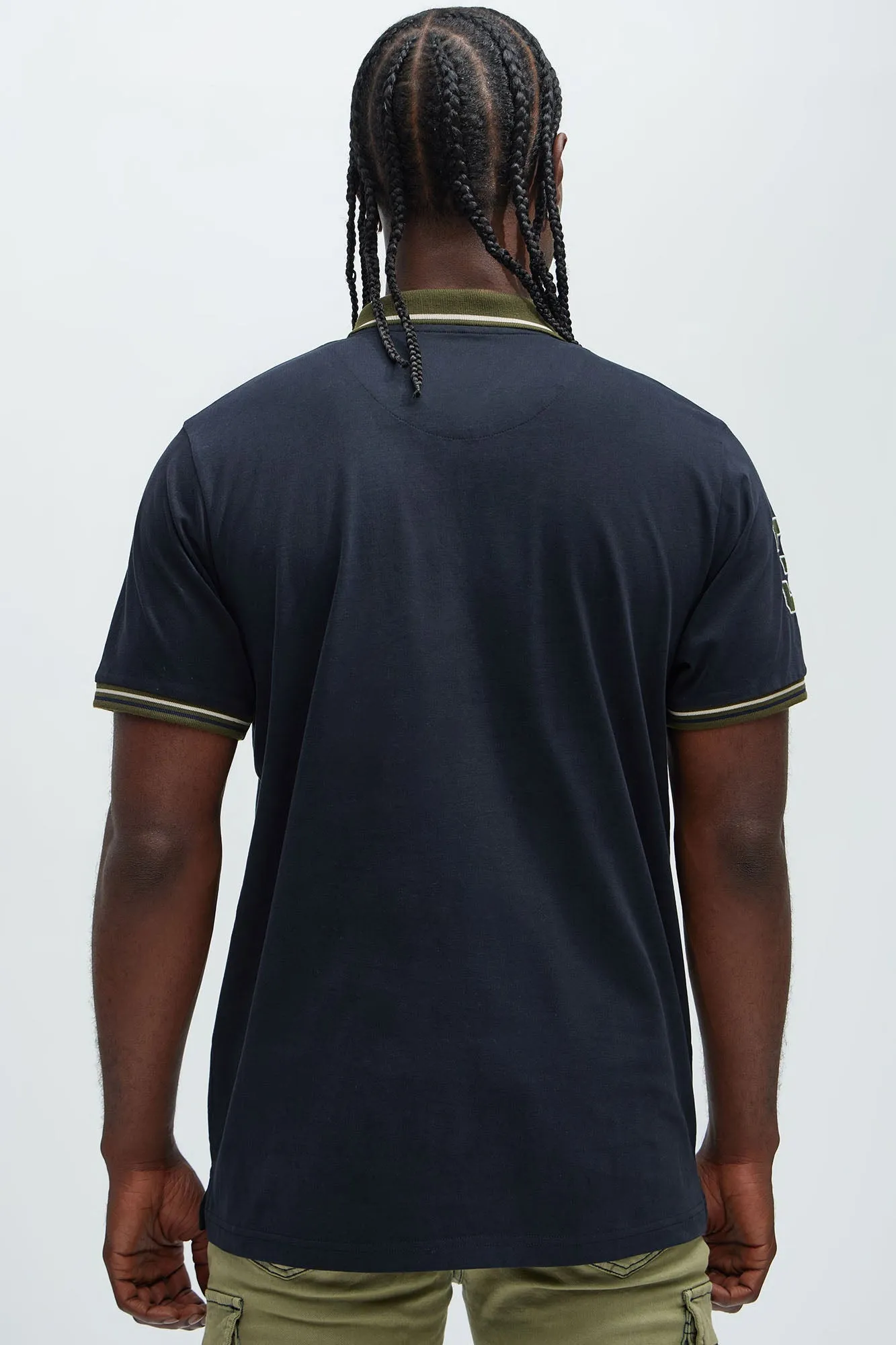 Big C Short Sleeve Polo - Black/combo sold by Fashion Nova product image thumbnail 4