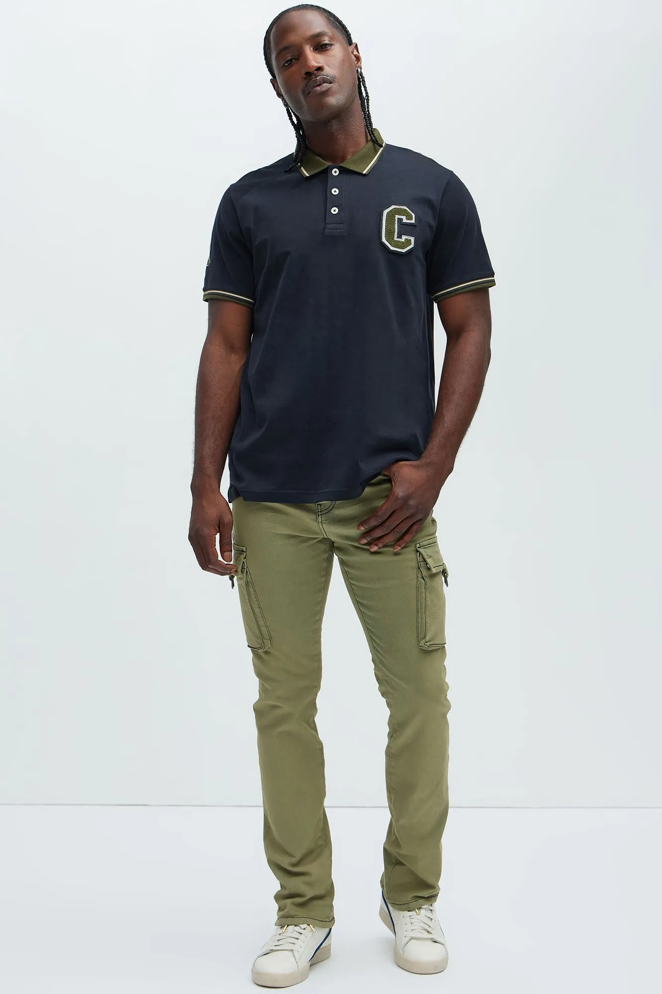 Big C Short Sleeve Polo - Black/combo sold by Fashion Nova product image thumbnail 2