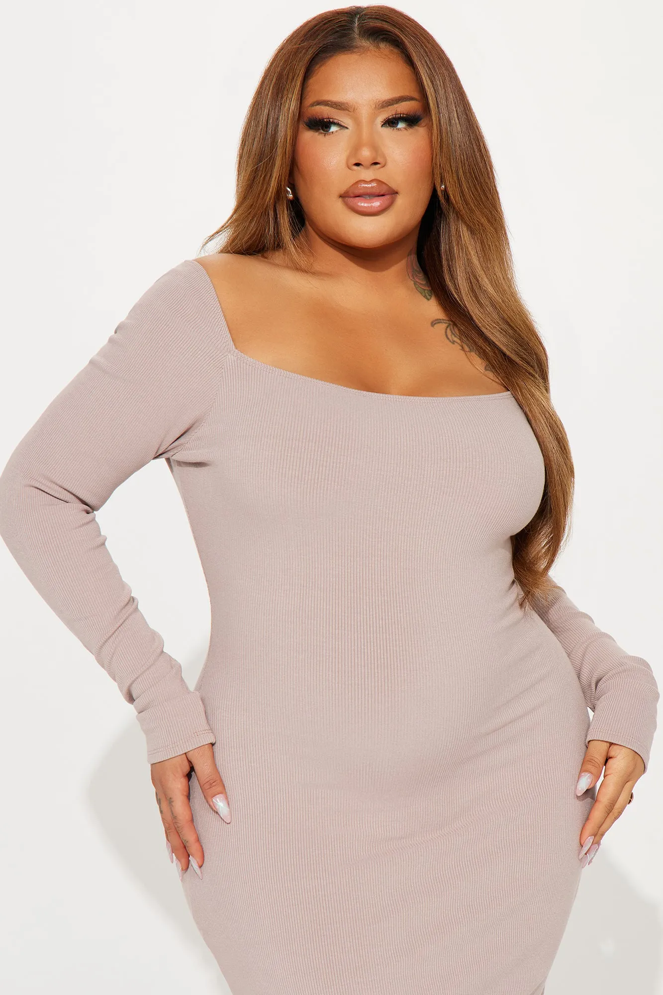 Clara Snatched Maxi Dress - Sand sold by Fashion Nova product image thumbnail 5