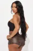 Aria Bandage Corset Top - Brown/combo sold by Fashion Nova