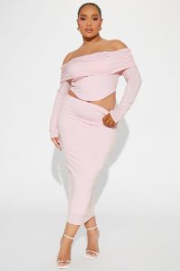 Love On Me Midi Skirt Set - Pink sold by Fashion Nova