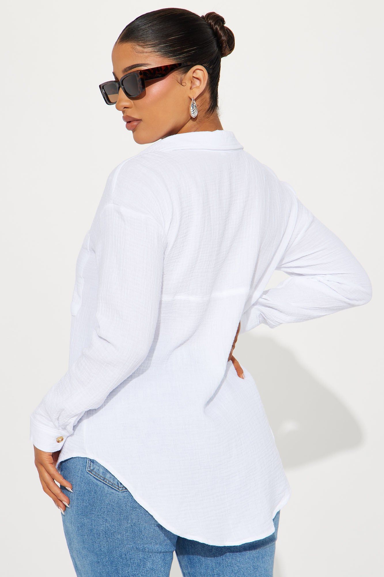 Against The Wind Shirt - White sold by Fashion Nova product image thumbnail 3