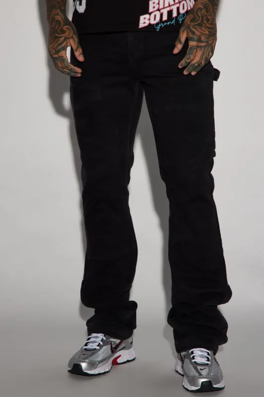 Indestructible Flared Carpenter Pants - Black Wash sold by Fashion Nova