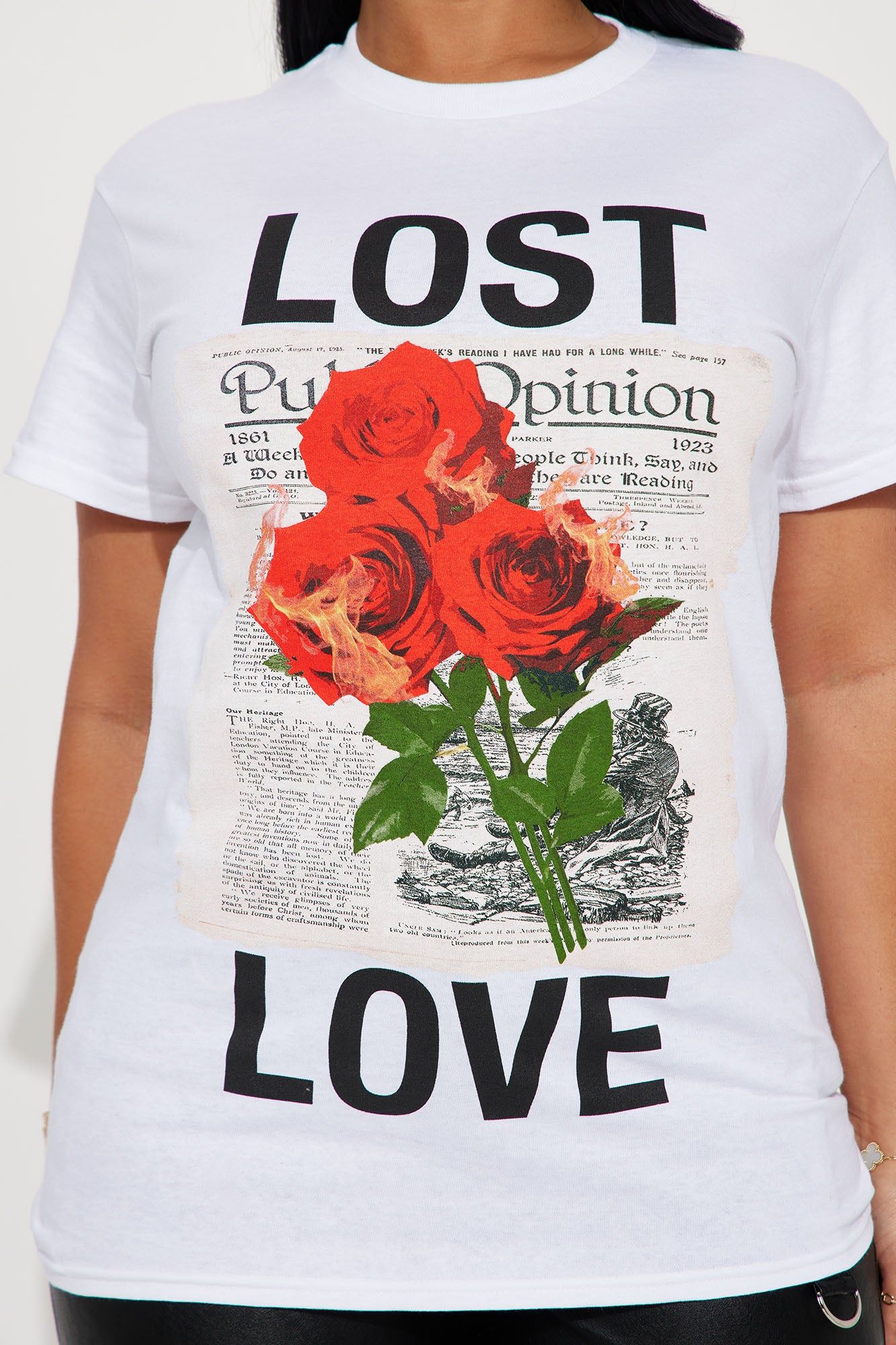 Lost In Love Graphic Tee - White sold by Fashion Nova product image thumbnail 3