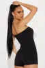 Deena Double Lined Romper - Black sold by Fashion Nova