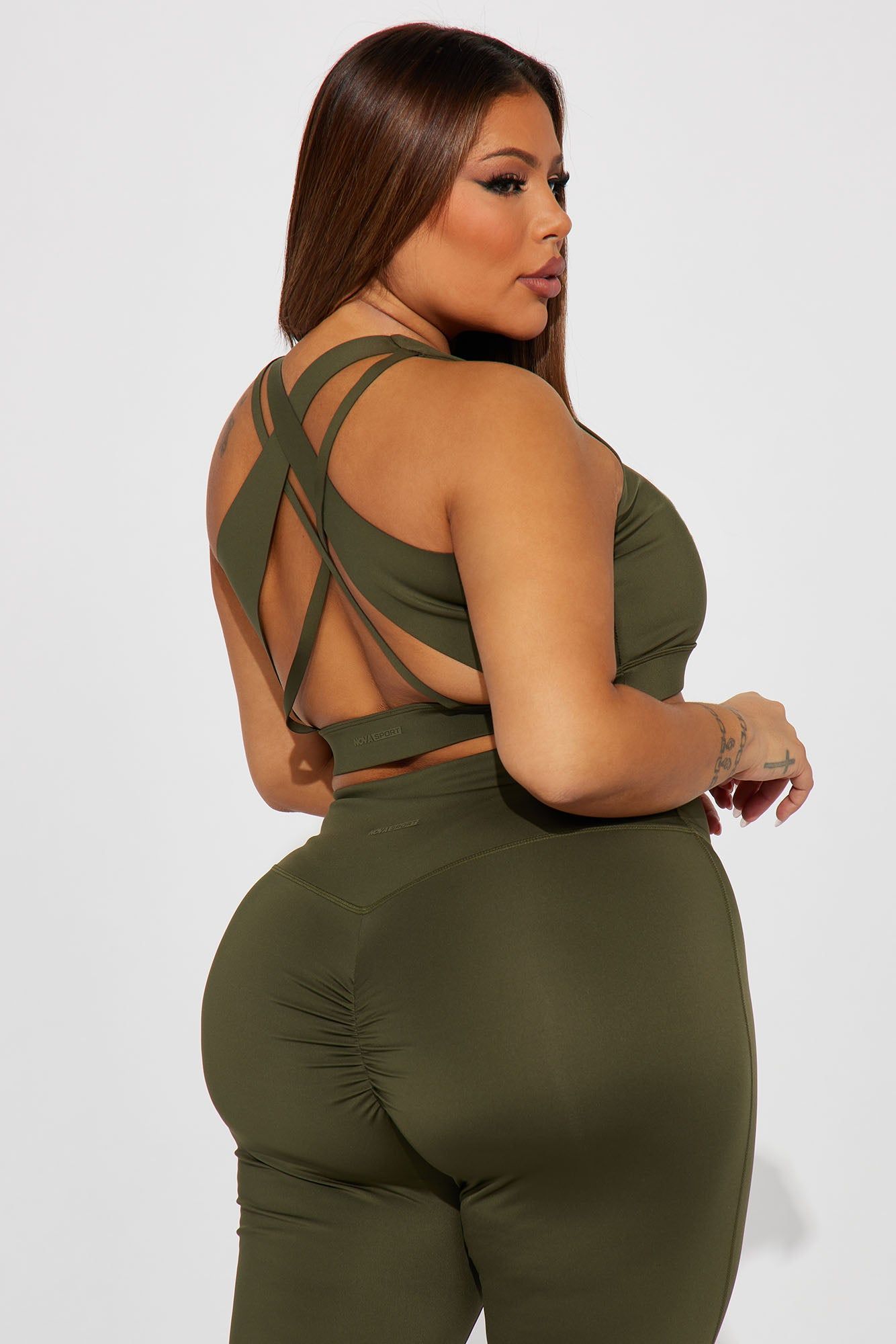 High Power Elevate Sports Bra - Olive sold by Fashion Nova product image thumbnail 5