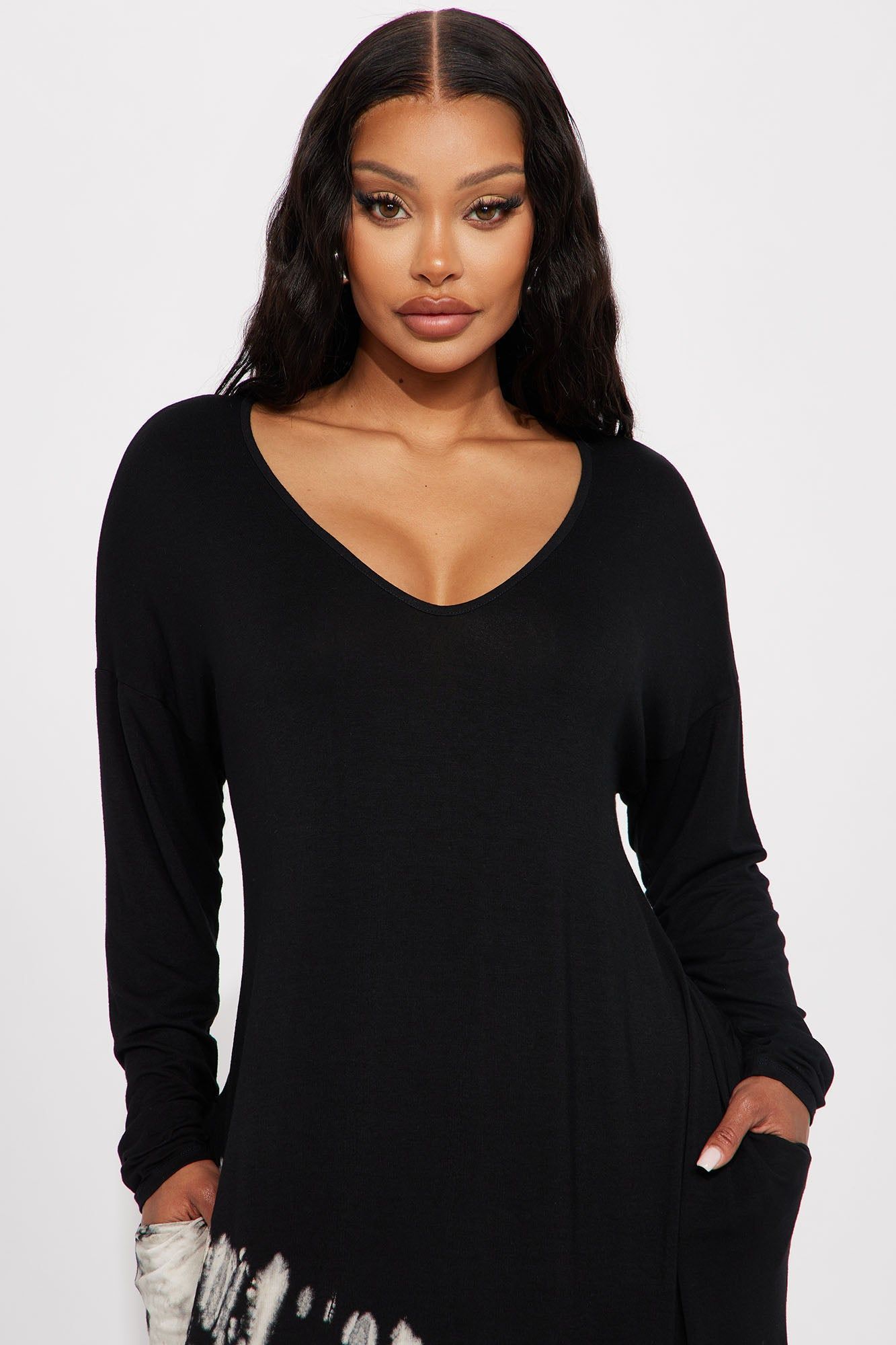 Alana Tie Dye Maxi Dress - Black sold by Fashion Nova product image thumbnail 2