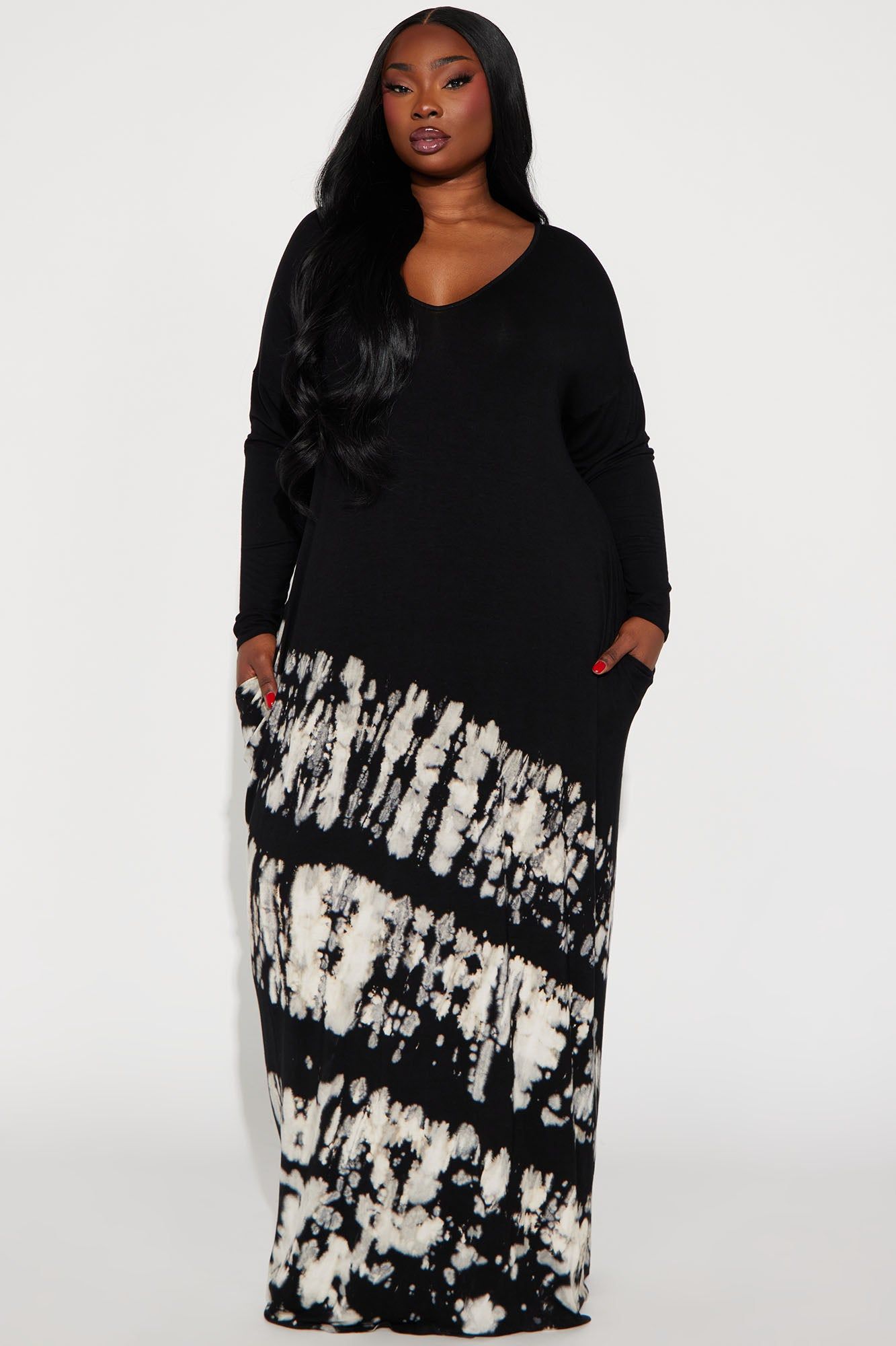 Alana Tie Dye Maxi Dress - Black sold by Fashion Nova product image thumbnail 4