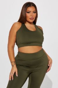 High Power Elevate Sports Bra - Olive sold by Fashion Nova