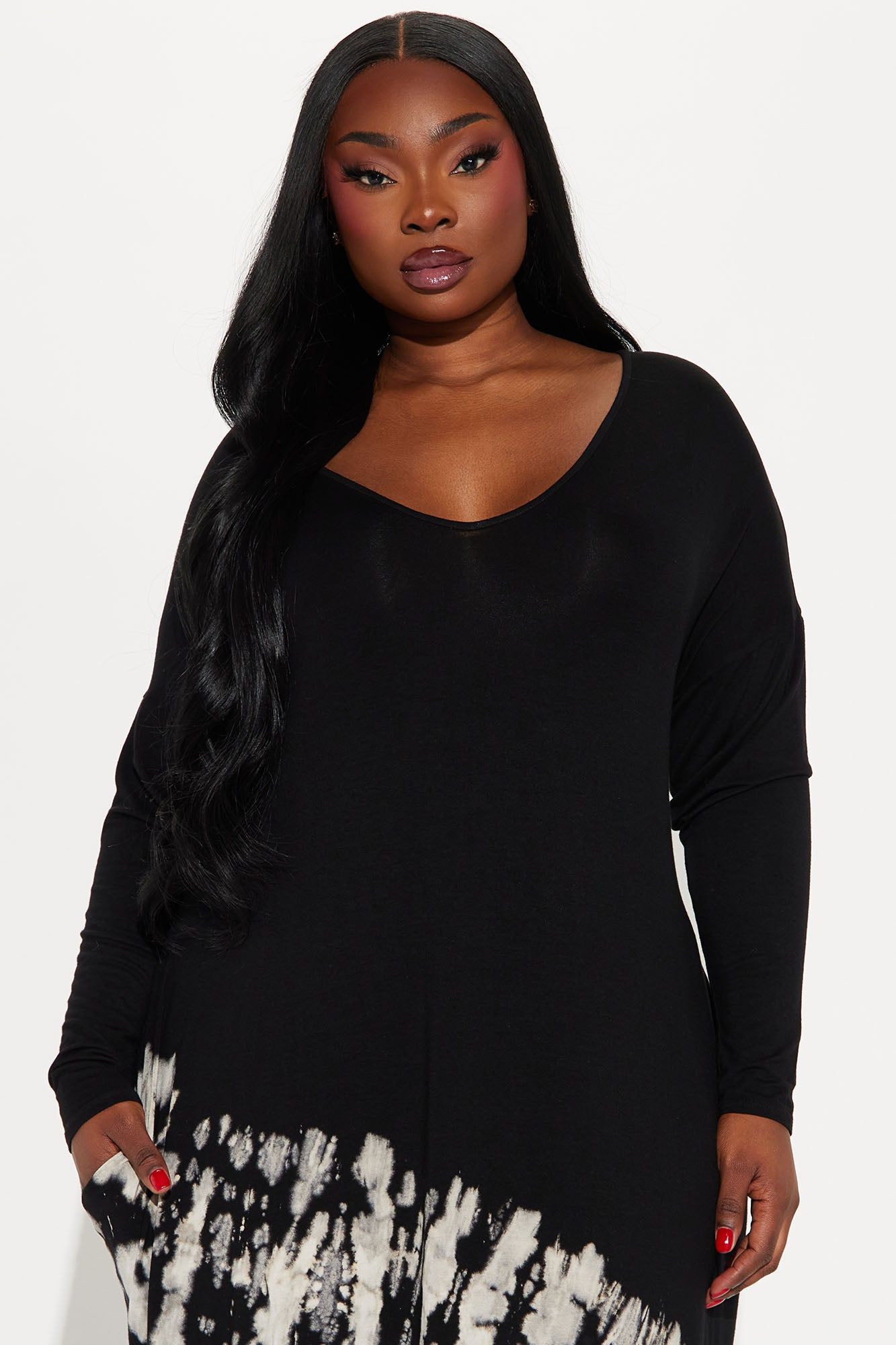 Alana Tie Dye Maxi Dress - Black sold by Fashion Nova product image thumbnail 5