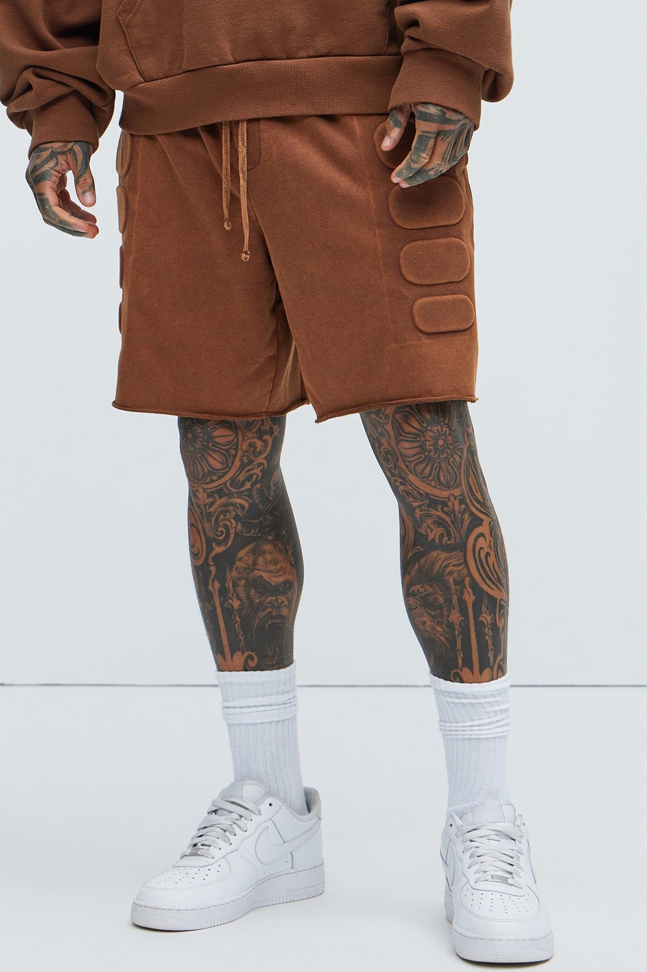 Mayzen Relaxed Shorts - Brown sold by Fashion Nova product image thumbnail 3