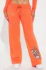Ed Hardy Panther Rose Pant - Peach sold by Fashion Nova