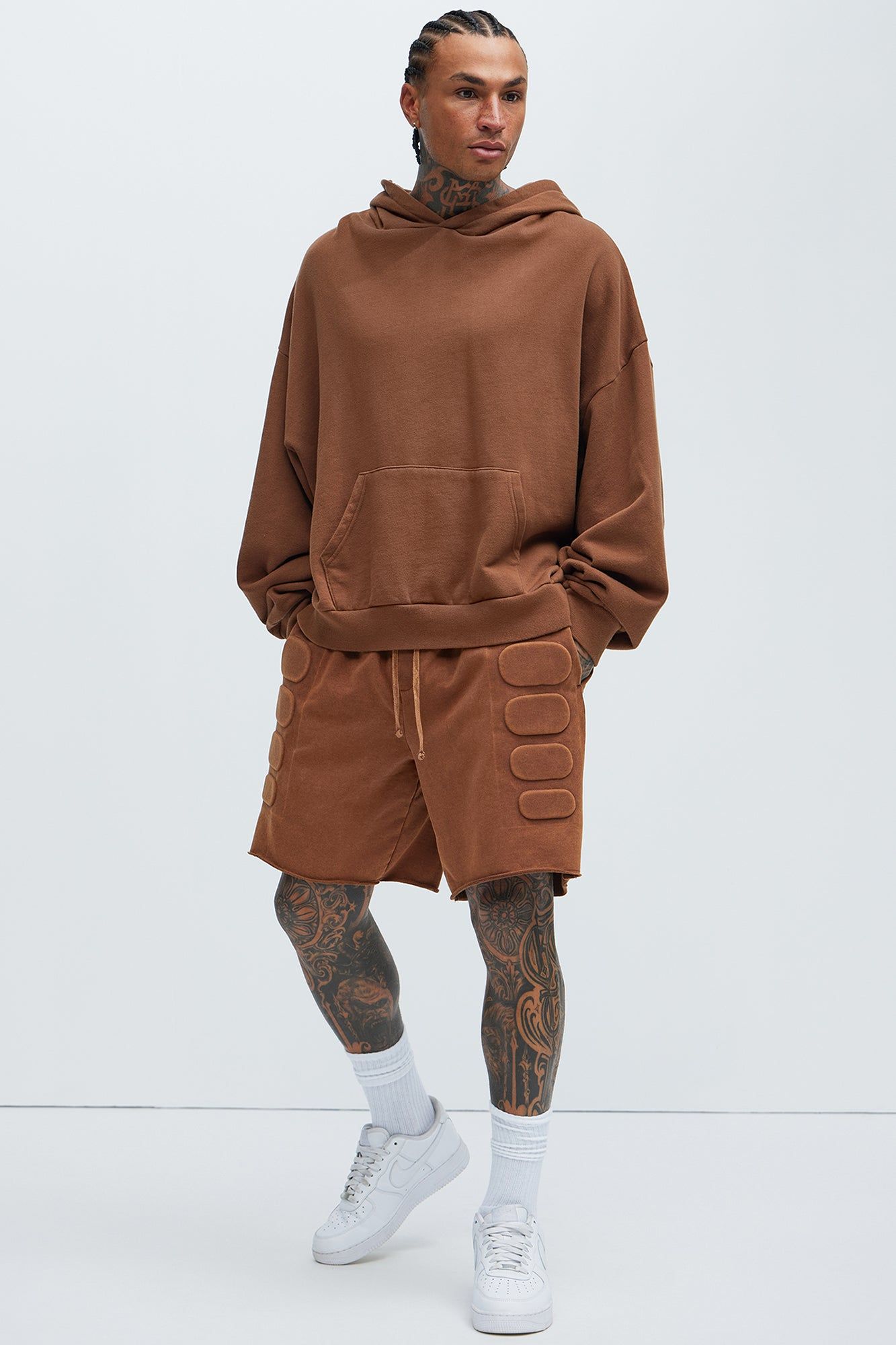 Mayzen Relaxed Shorts - Brown sold by Fashion Nova product image thumbnail 2