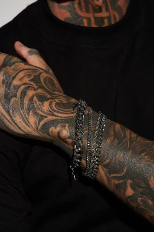 Cross With Me Bracelet Set - Silver sold by Fashion Nova