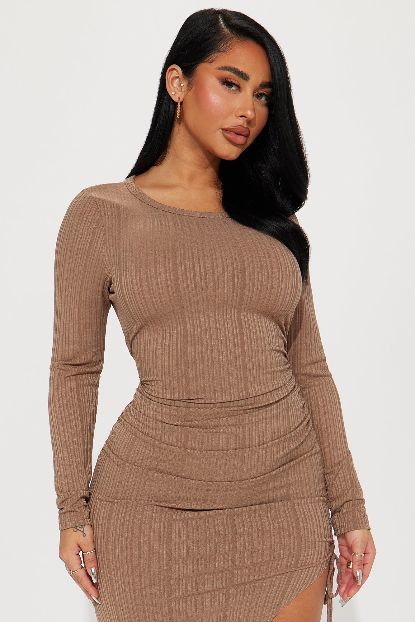 Alyssa Ribbed Maxi Dress - Mocha sold by Fashion Nova product image thumbnail 2