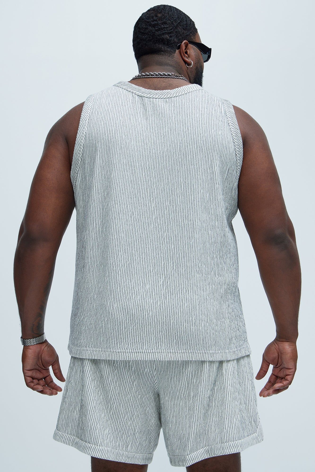 Neil Textured Tank - White/Black sold by Fashion Nova product image thumbnail 4
