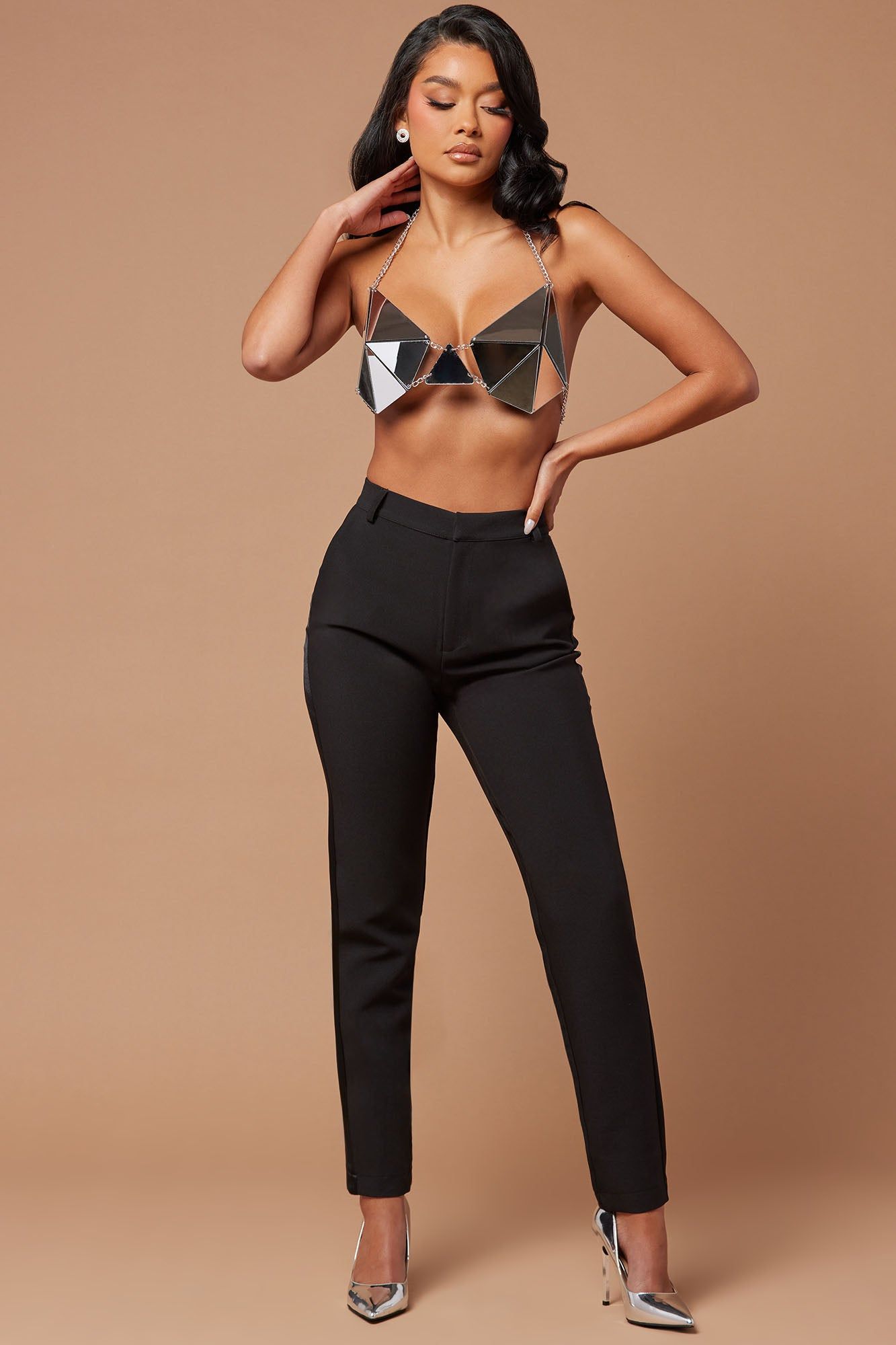 Trista Mirror Bralette - Silver sold by Fashion Nova product image thumbnail 2