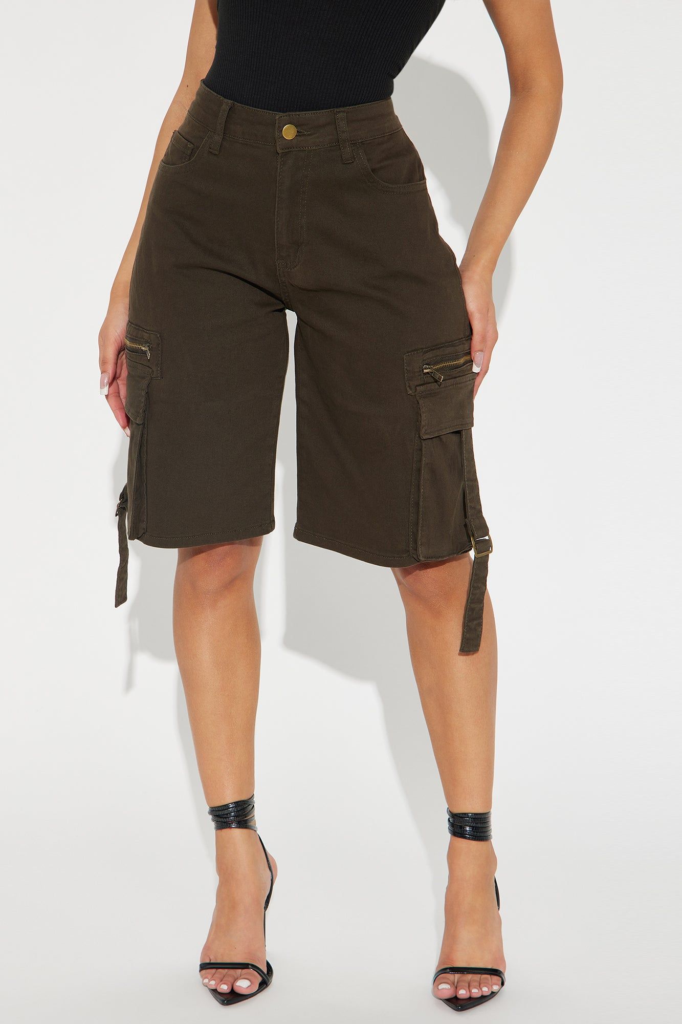 Running Late Cargo Short - Olive sold by Fashion Nova