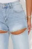 You Belong With Me Stretch Embellished Straight Leg Jeans - Light Wash sold by Fashion Nova