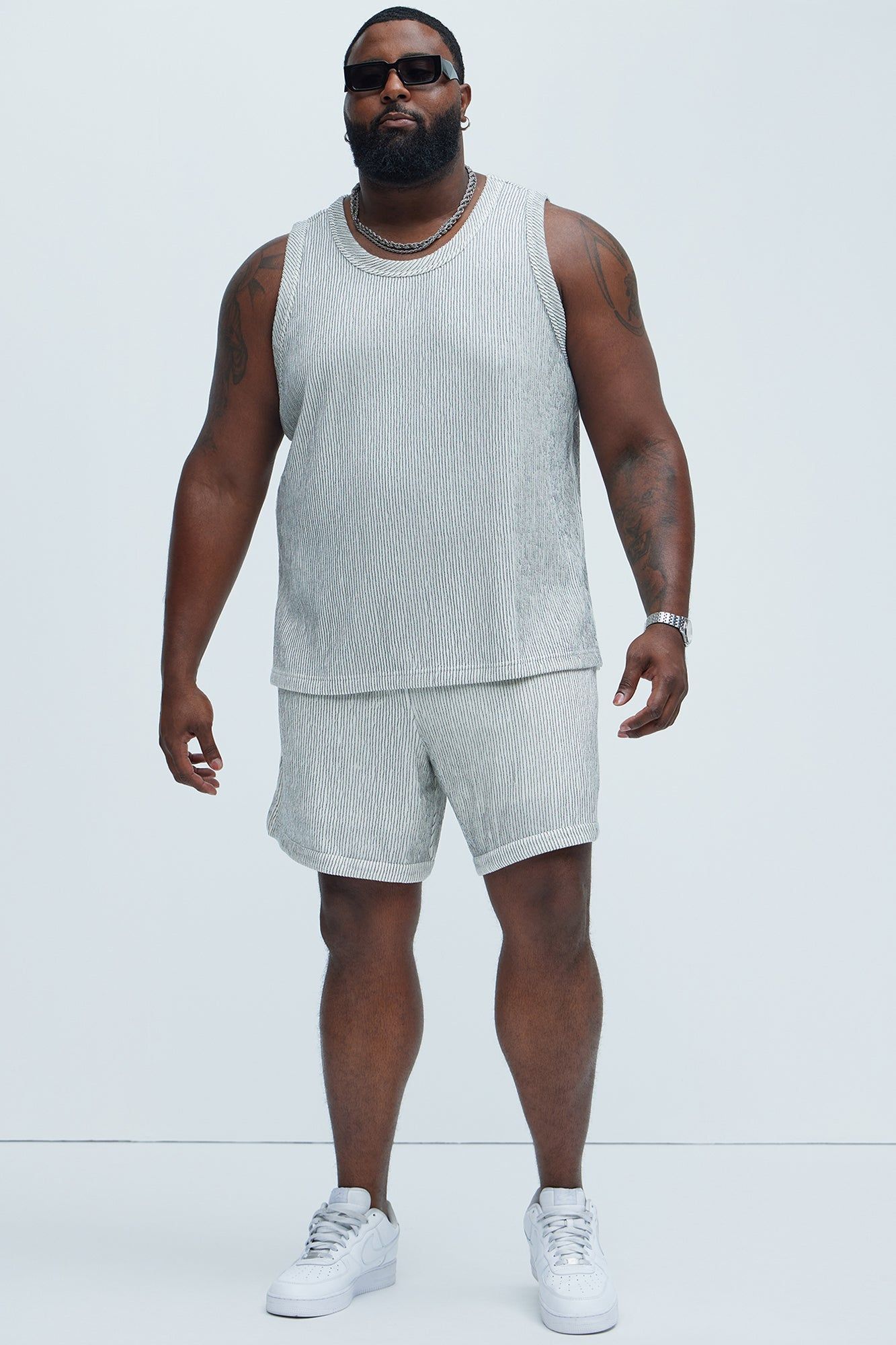 Neil Textured Tank - White/Black sold by Fashion Nova product image thumbnail 2