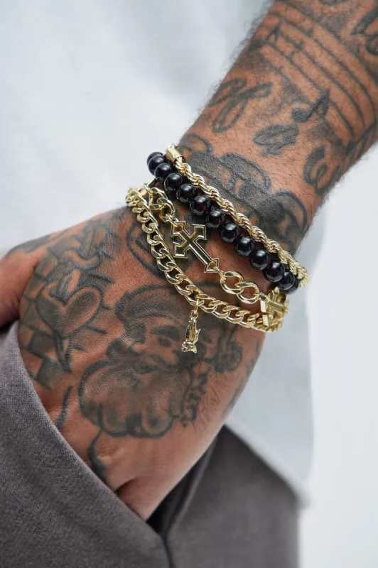 Can't Slow Down Bracelet Set - Gold sold by Fashion Nova