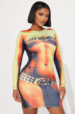 Out The Matrix Mini Dress - Red sold by Fashion Nova