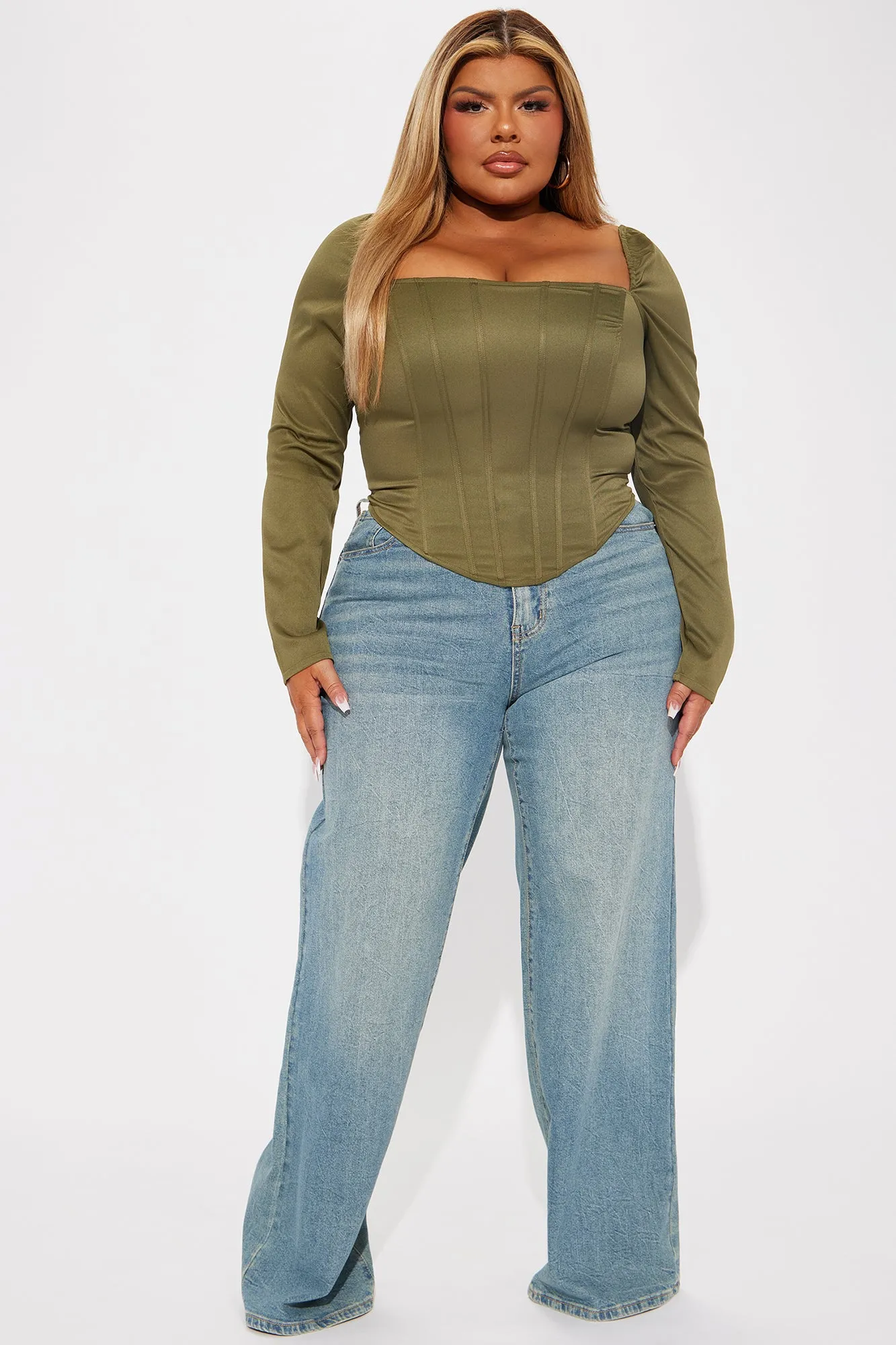Florence Corset Top - Olive sold by Fashion Nova product image thumbnail 5