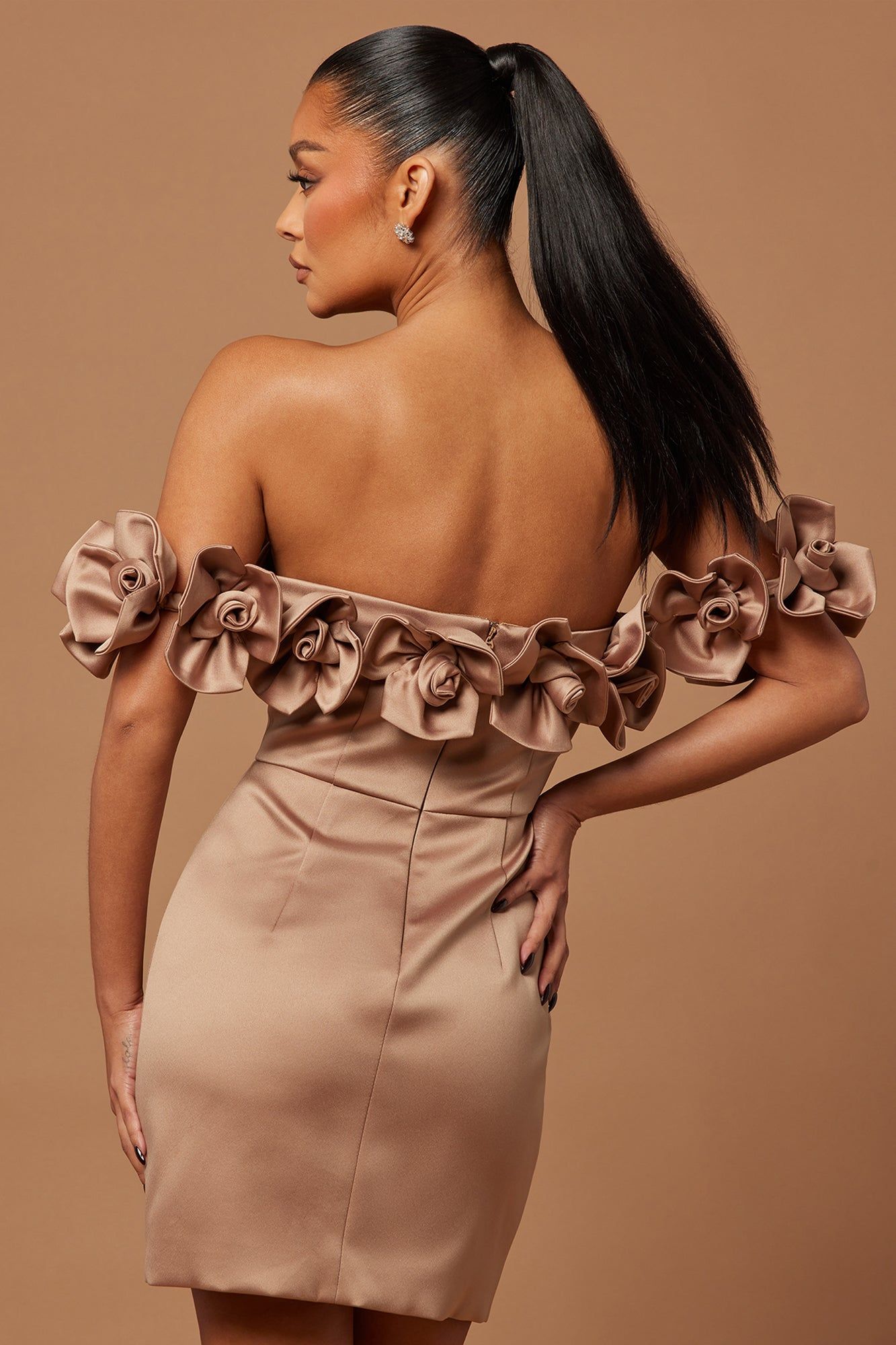 Lilith Rose Mini Dress - Mocha sold by Fashion Nova product image thumbnail 4