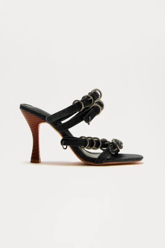 Brianna Buckle Mules - Black sold by Fashion Nova