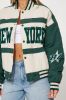 New York Streets Oversized Bomber - Sand/combo sold by Fashion Nova