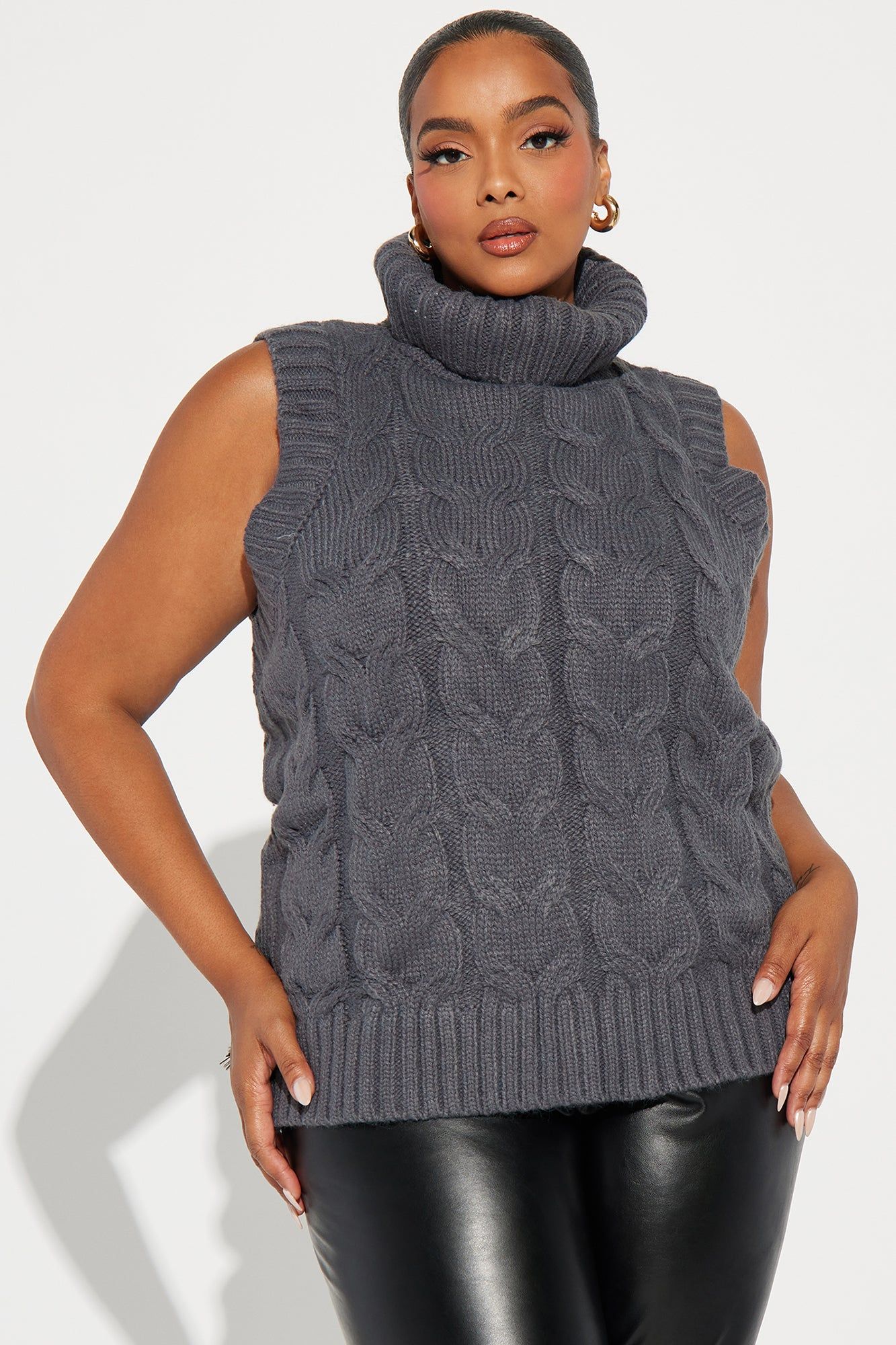 Rowan Sweater Vest - Charcoal sold by Fashion Nova product image thumbnail 4