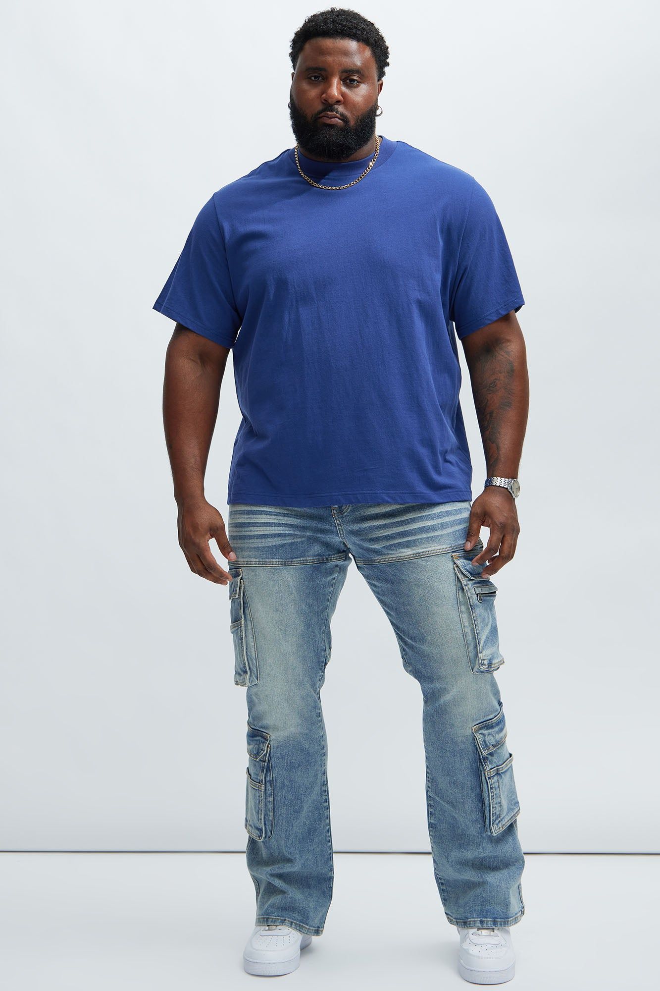 Oversized Heavyweight Short Sleeve Tee - Navy sold by Fashion Nova product image thumbnail 5