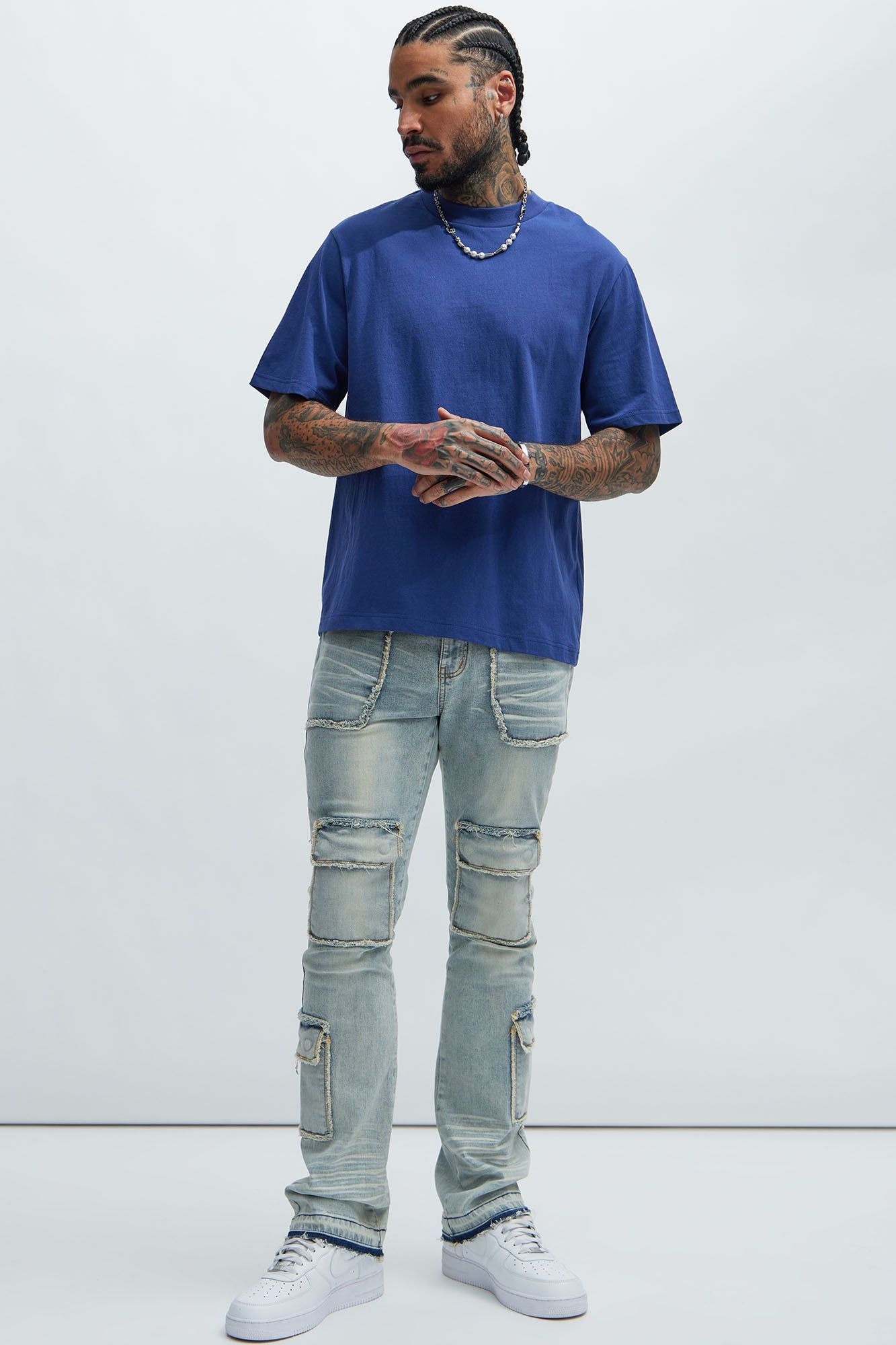 Oversized Heavyweight Short Sleeve Tee - Navy sold by Fashion Nova product image thumbnail 2