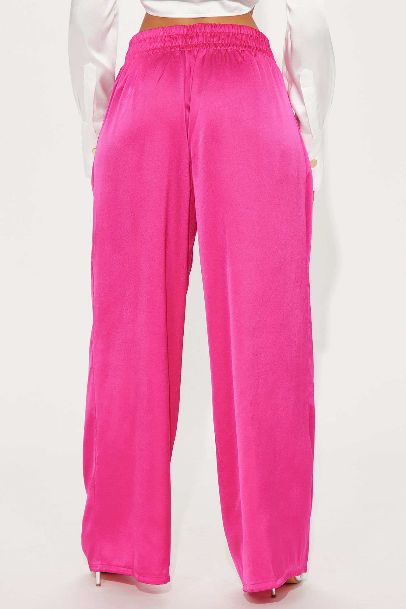 Love A Little Satin Trouser - Fuchsia sold by Fashion Nova product image thumbnail 3