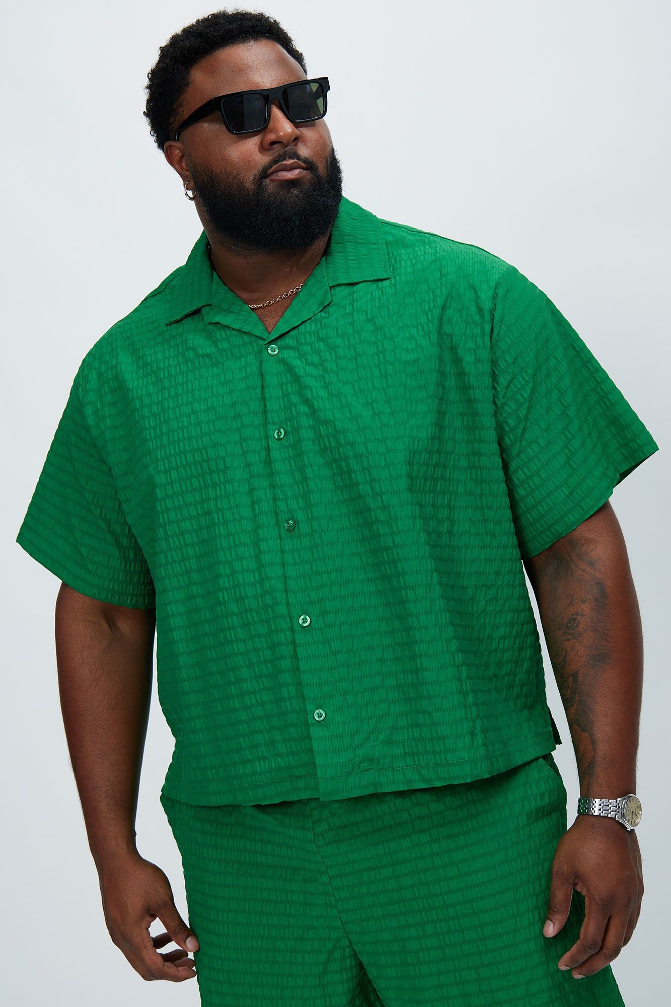 Sierra Textured Shirt - Green sold by Fashion Nova product image thumbnail 5