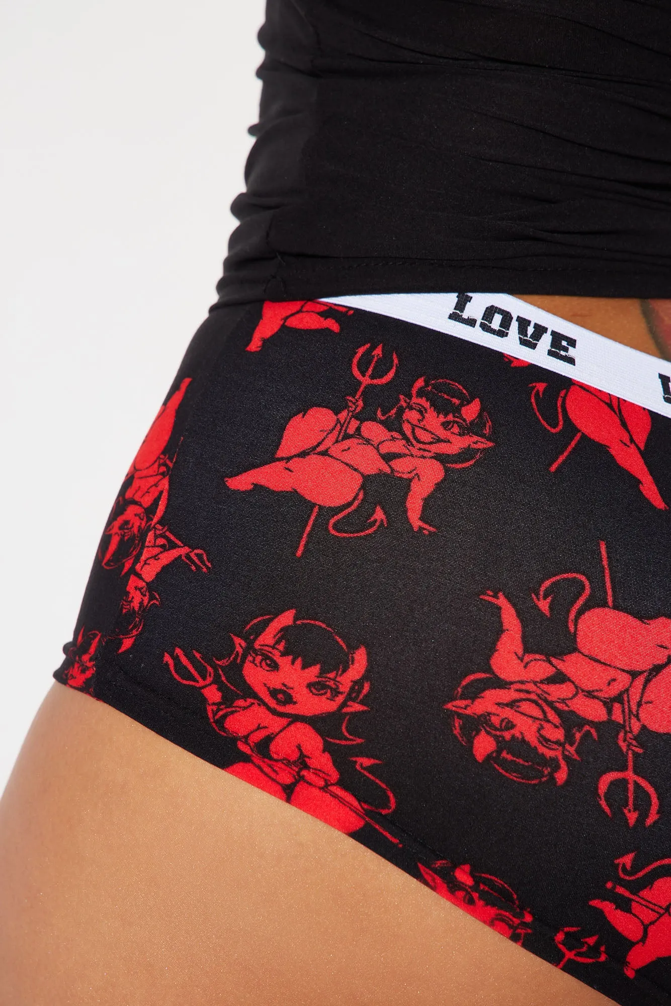 Hotter Than Hell Halloween PJ Set - Black/Red sold by Fashion Nova product image thumbnail 3