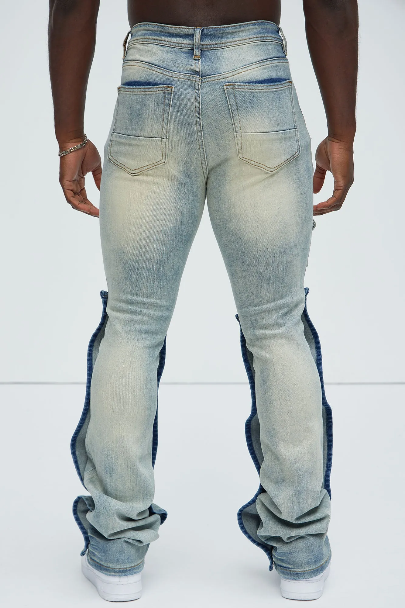 Utility Snap Pockets Flare Jeans - Light Wash sold by Fashion Nova product image thumbnail 5