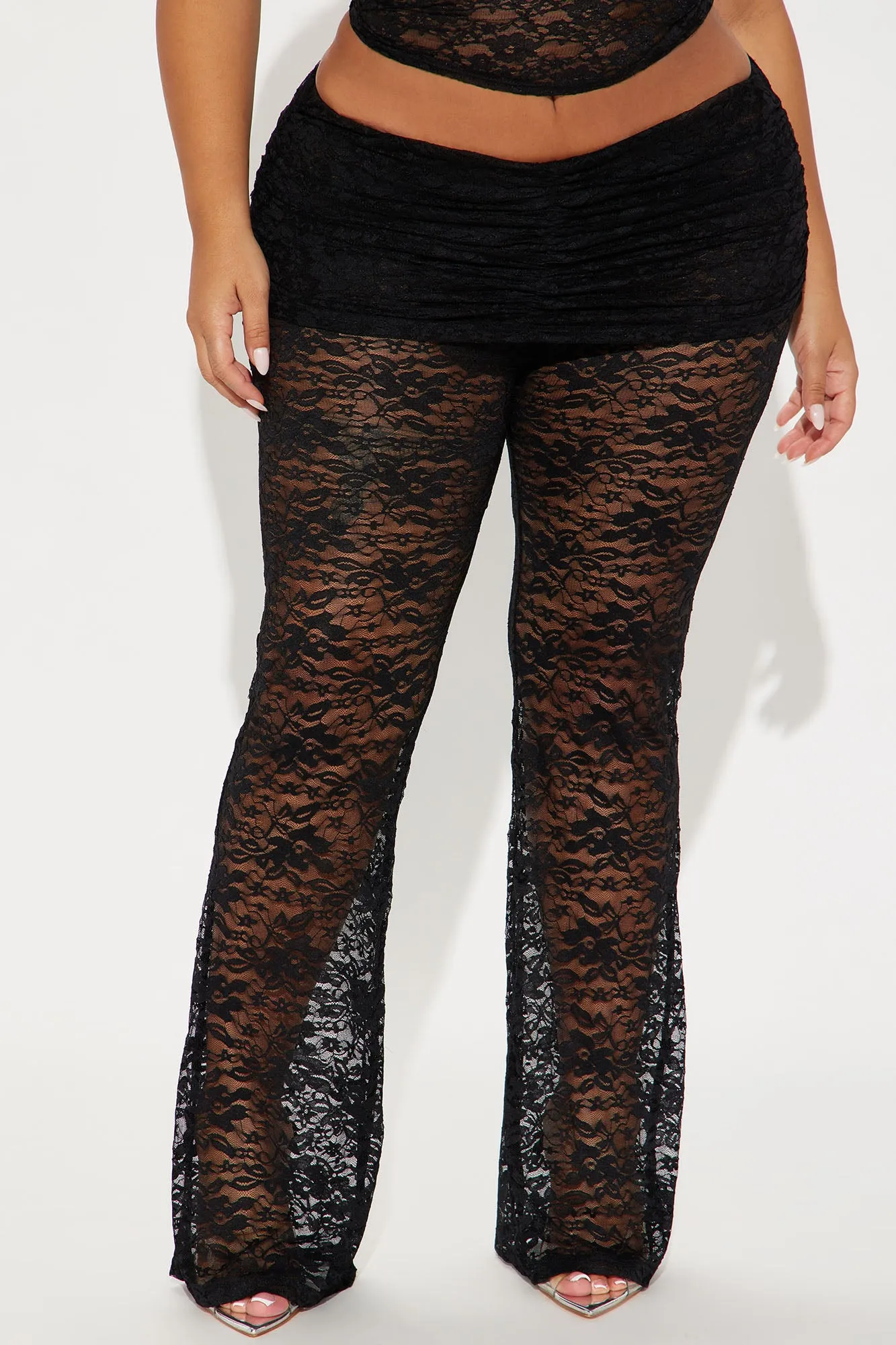 Surprise Me Lace Flare Pant - Black sold by Fashion Nova product image thumbnail 5
