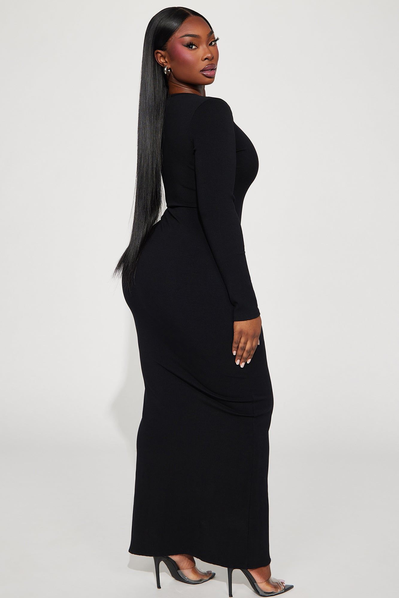 Raya Snatched Maxi Dress - Black sold by Fashion Nova product image thumbnail 4
