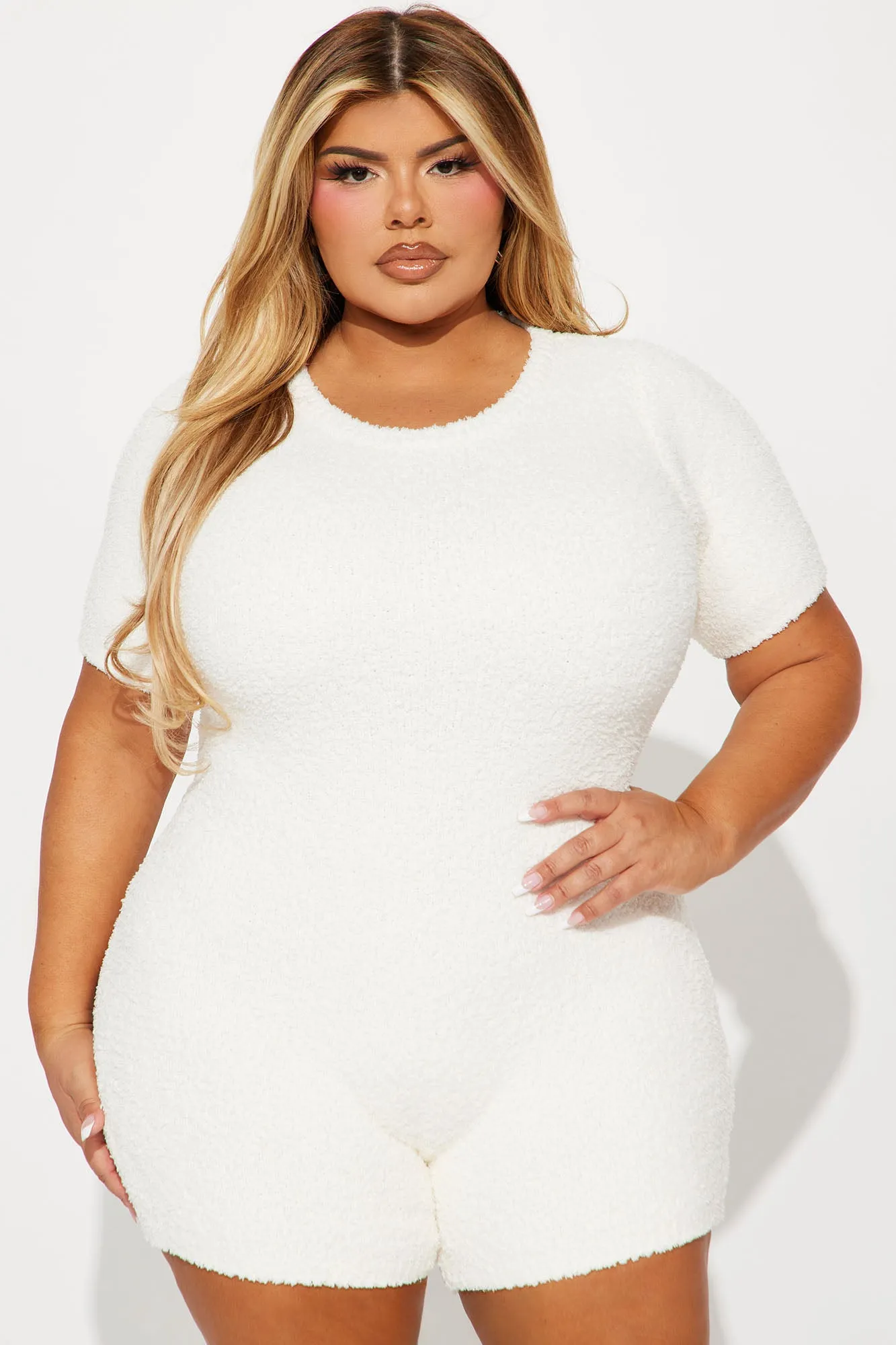 Turn The Lights Down Cozy Romper - Ivory sold by Fashion Nova product image thumbnail 4