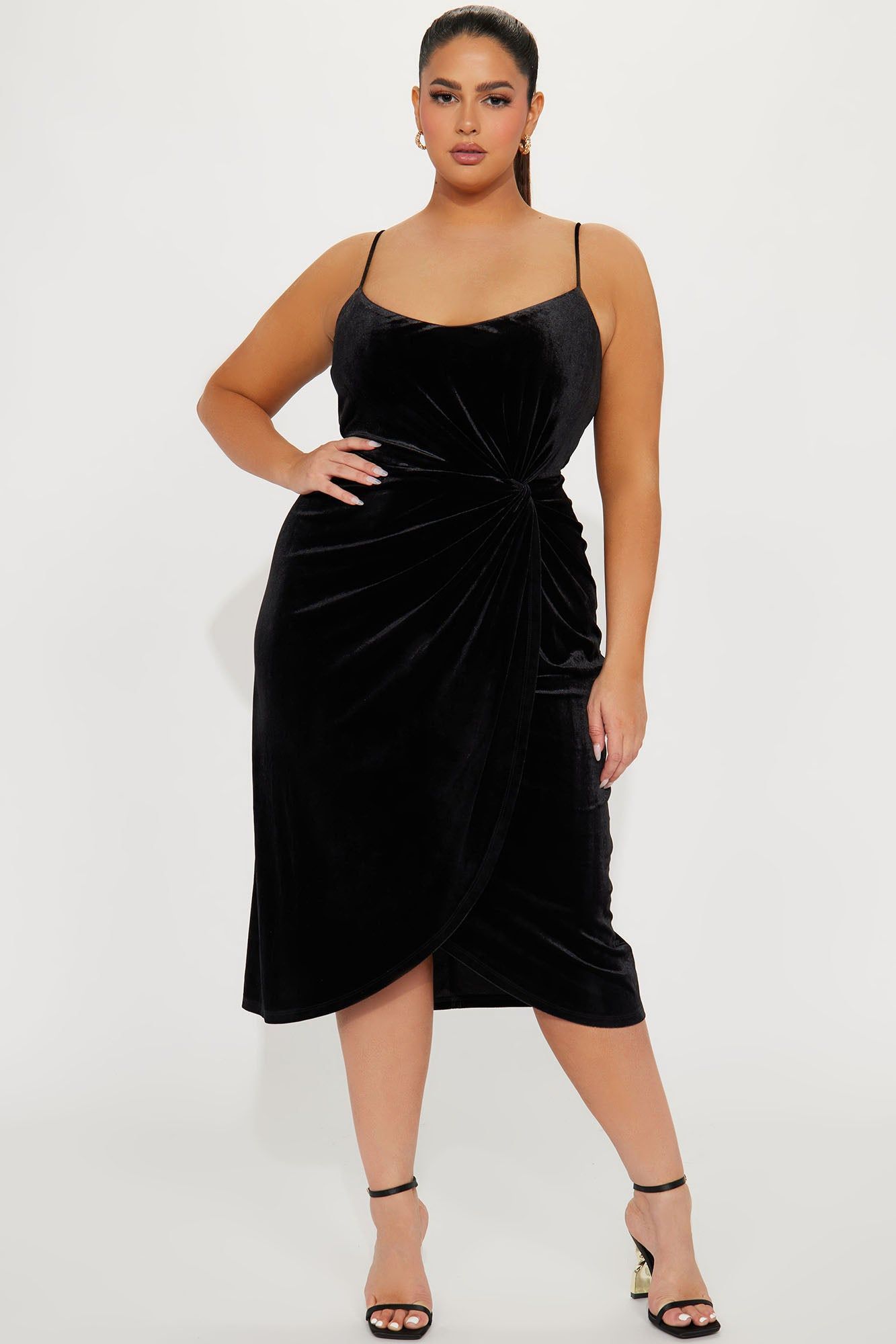 Manchester Velvet Midi Dress - Black sold by Fashion Nova product image thumbnail 4