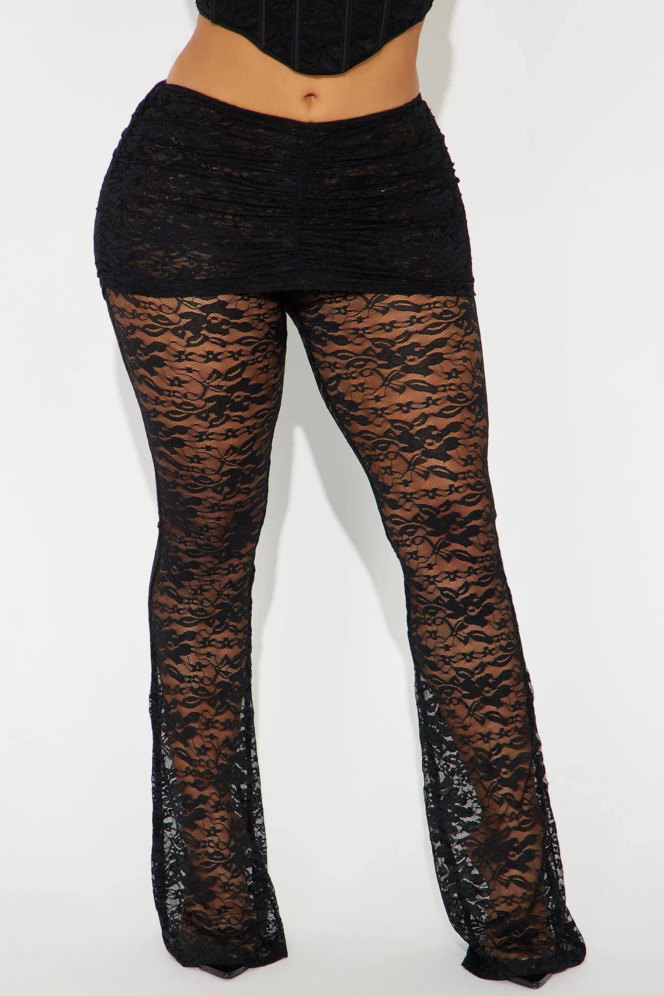 Surprise Me Lace Flare Pant - Black sold by Fashion Nova product image thumbnail 2