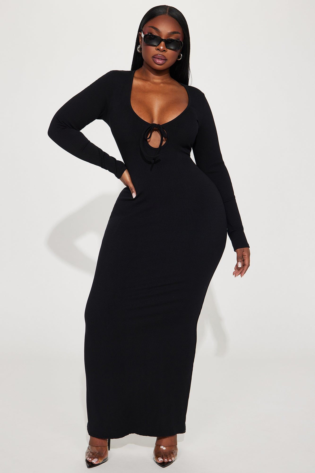 Raya Snatched Maxi Dress - Black sold by Fashion Nova product image thumbnail 5