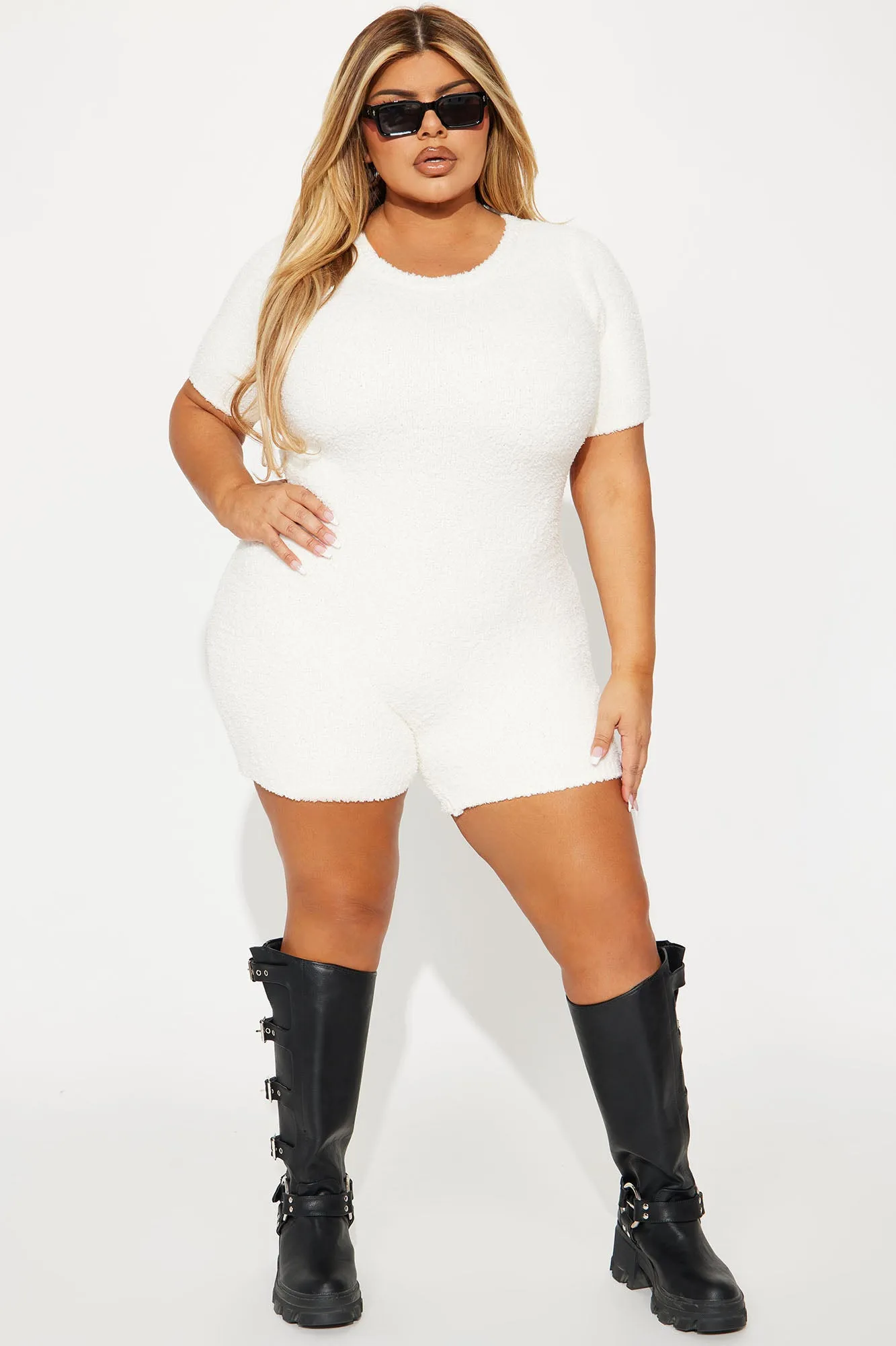 Turn The Lights Down Cozy Romper - Ivory sold by Fashion Nova product image thumbnail 5