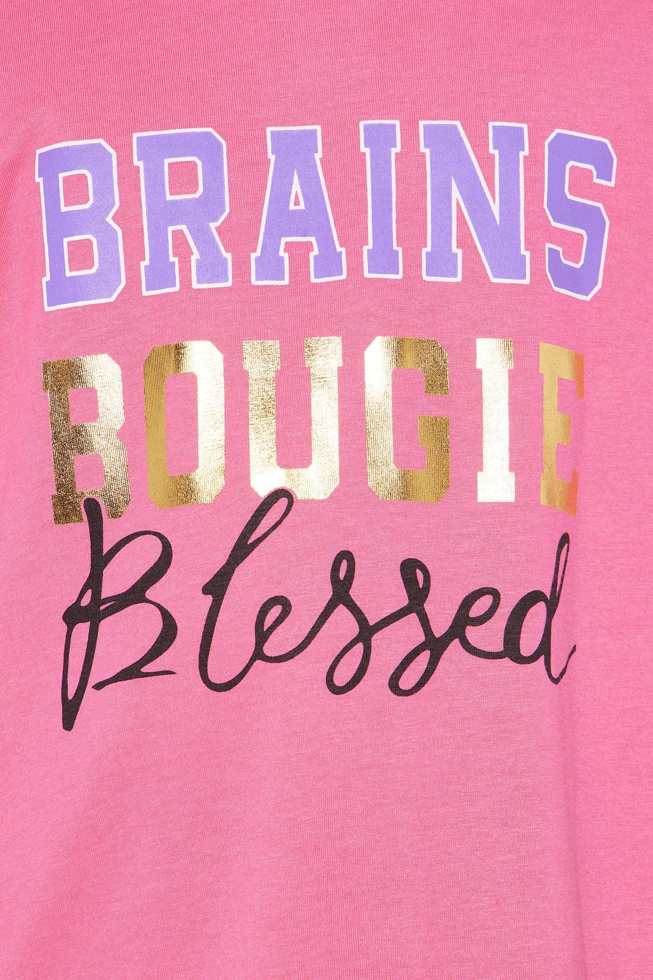 Mini Brains Short Sleeve Screen Tee - Pink sold by Fashion Nova product image thumbnail 3